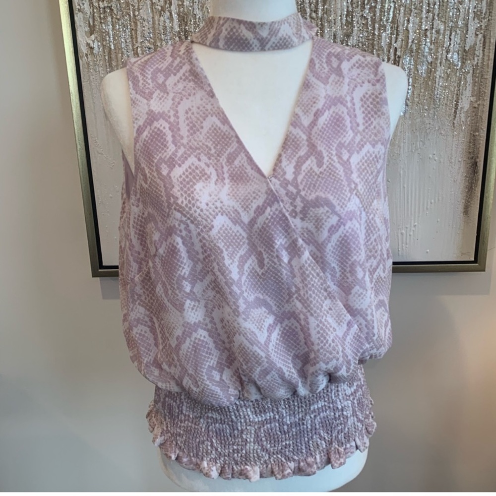 NWOT White House black market snakeskin print top
